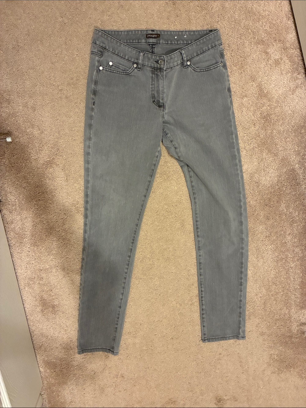 J. McLaughlin Women's Grey Skinny Stretch Jeans